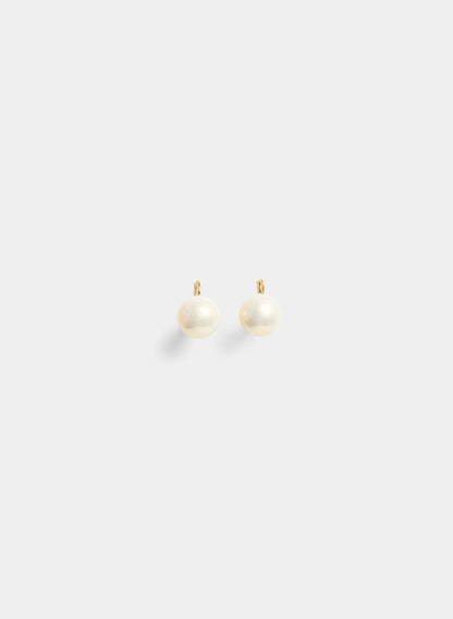 Women Faux Pearl Dangle Earrings Whisper White | Melanie Lyne