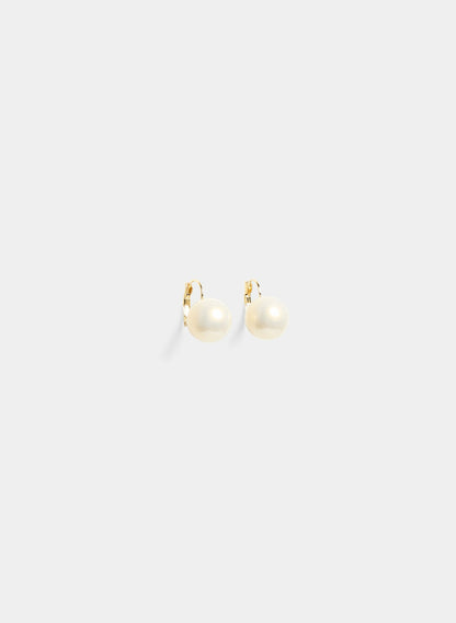 Women Faux Pearl Dangle Earrings Whisper White | Melanie Lyne