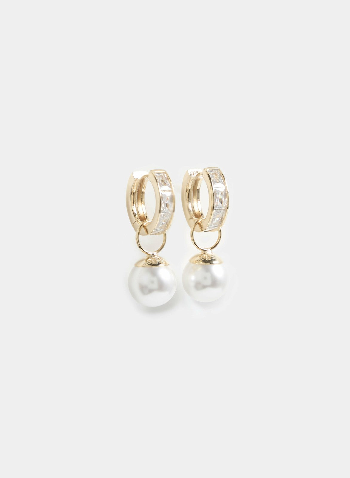 Women Pearl Drop Cubic Zirconia Earrings Pearl | Melanie Lyne