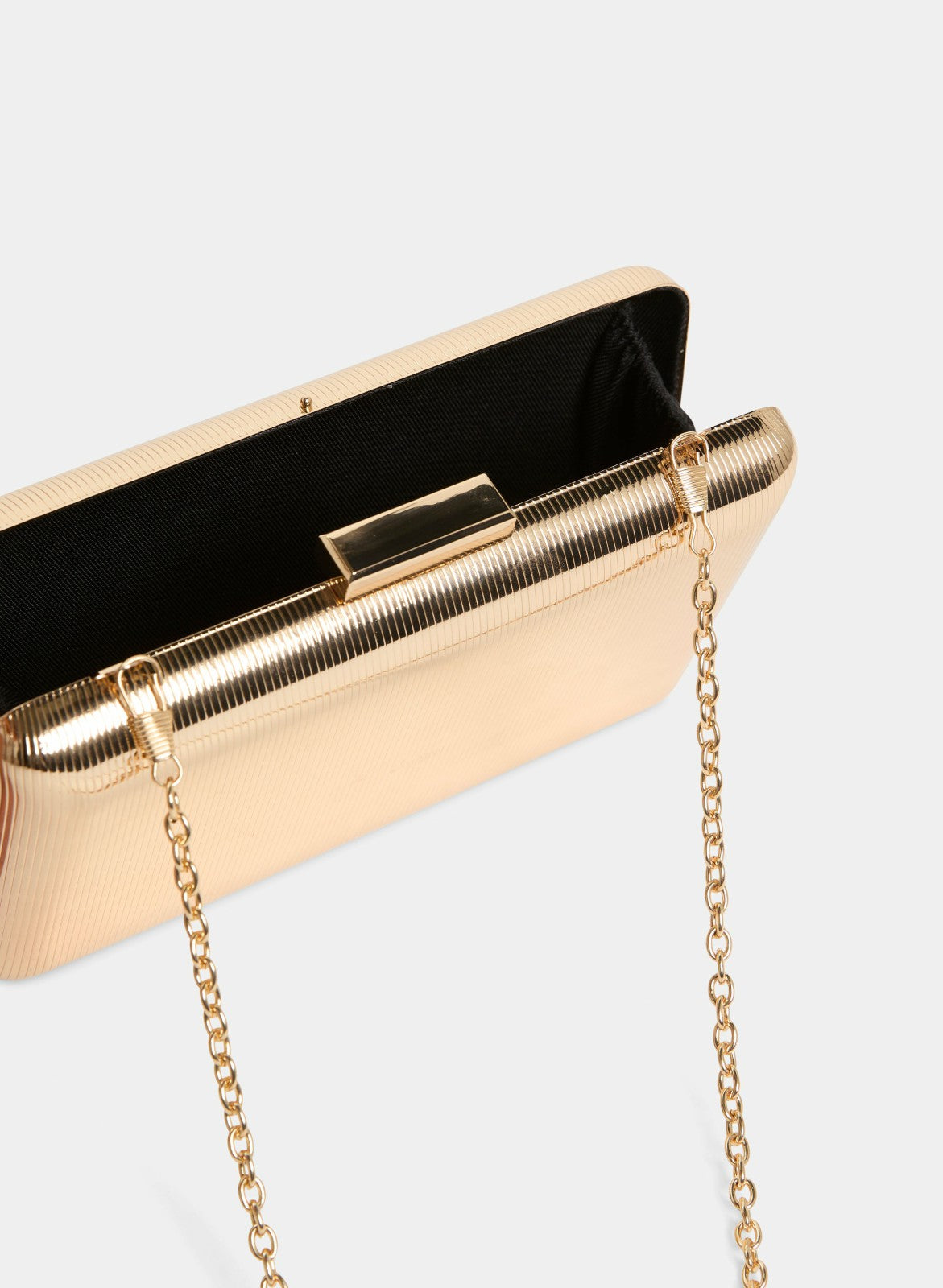 Women Metallic Box Clutch Gold | Melanie Lyne