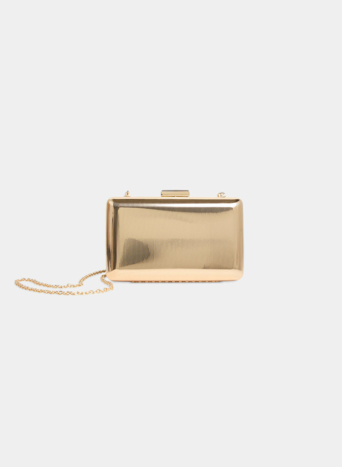 Women Metallic Box Clutch Gold | Melanie Lyne