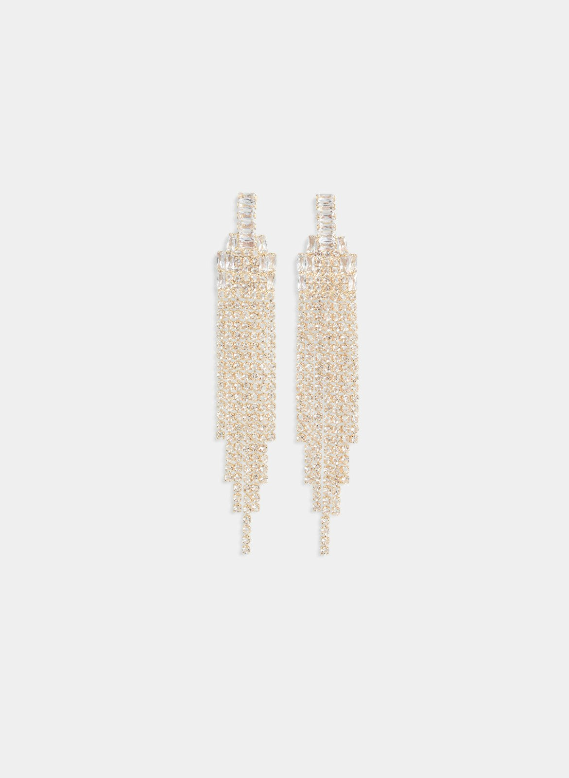 Women Cubic Zirconia Chandelier Earrings Gold | Melanie Lyne