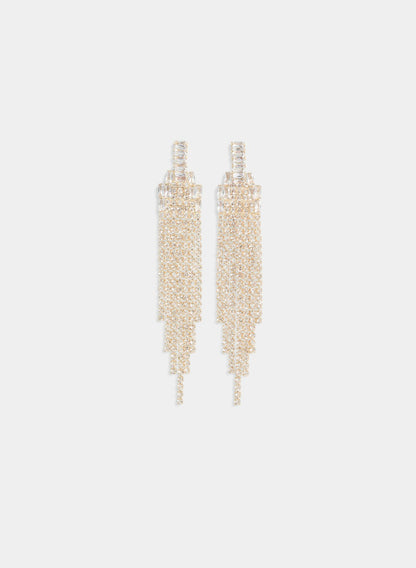 Women Cubic Zirconia Chandelier Earrings Gold | Melanie Lyne