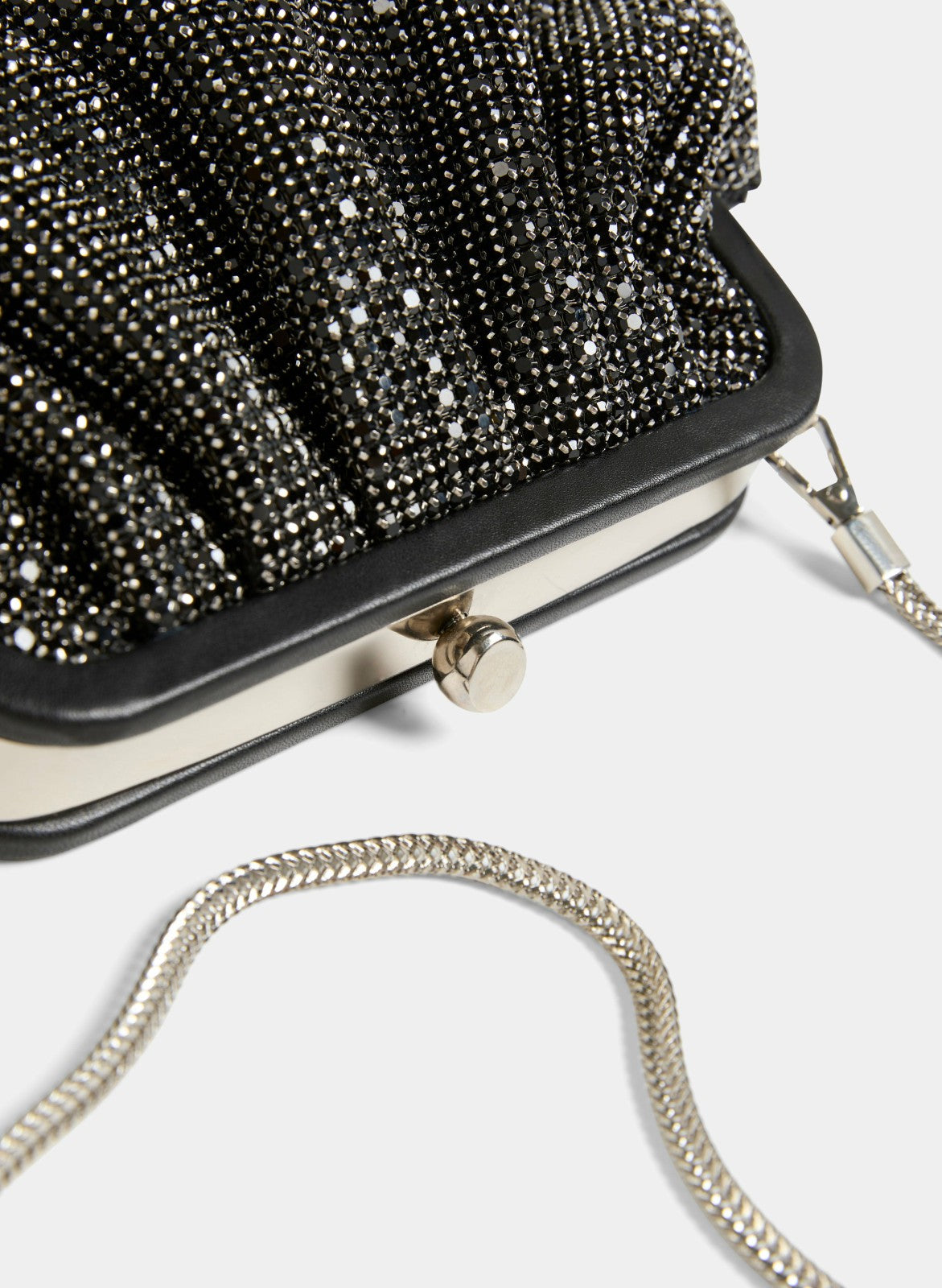 Women Crystal Embellished Clutch Black | Melanie Lyne