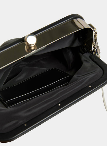 Women Crystal Embellished Clutch Black | Melanie Lyne