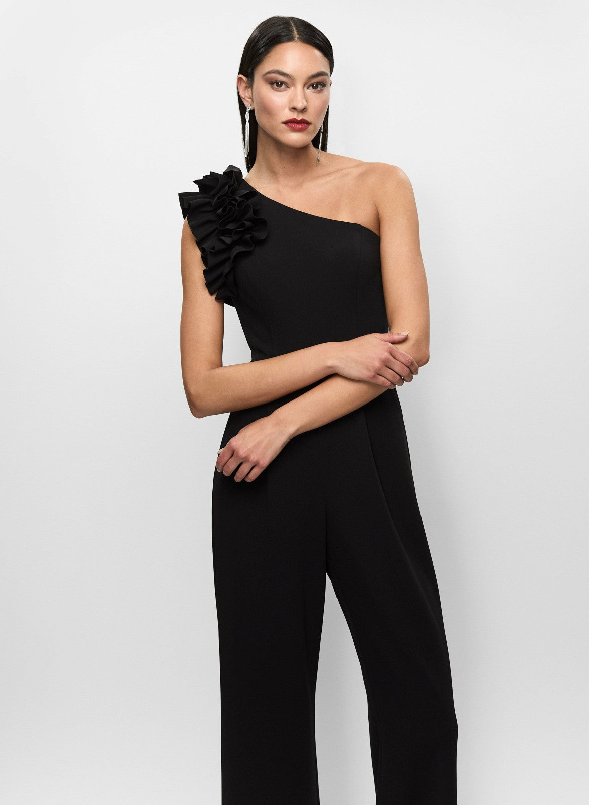 Women BA Nites - One-Shoulder Jumpsuit Black | Melanie Lyne