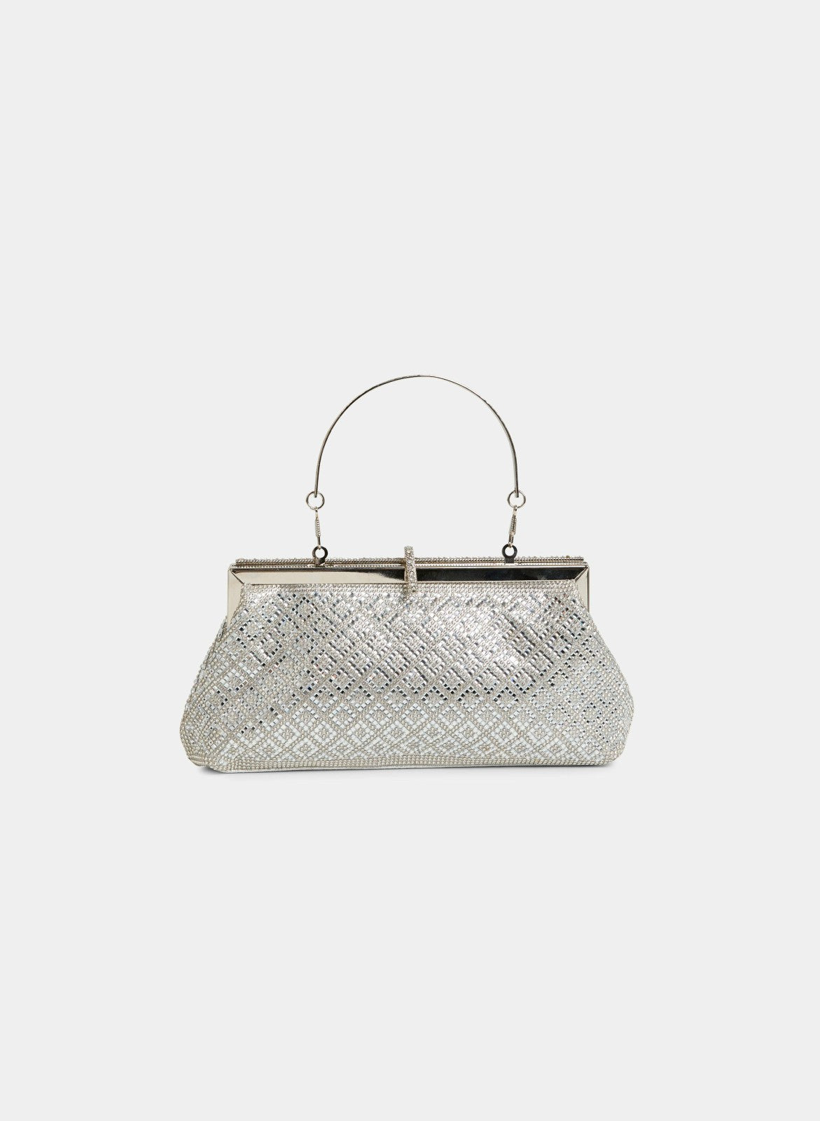 Women Shimmering Evening Clutch Silver | Melanie Lyne