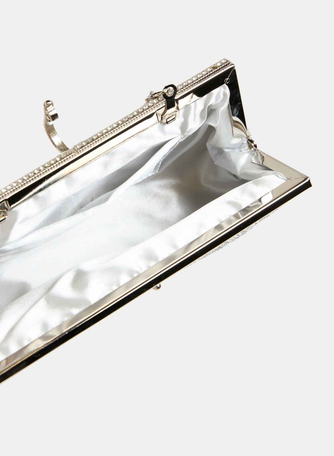 Women Shimmering Evening Clutch Silver | Melanie Lyne