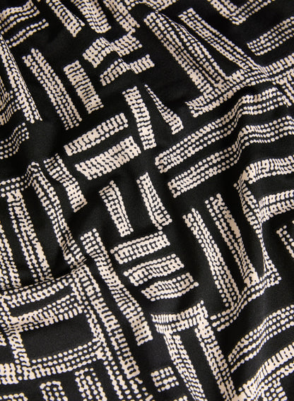 Women Sleeveless Geometric Print Top Black Pattern | Melanie Lyne