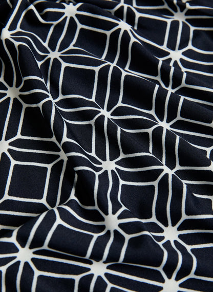 Women Sleeveless Mixed Print Top Blue Pattern | Melanie Lyne