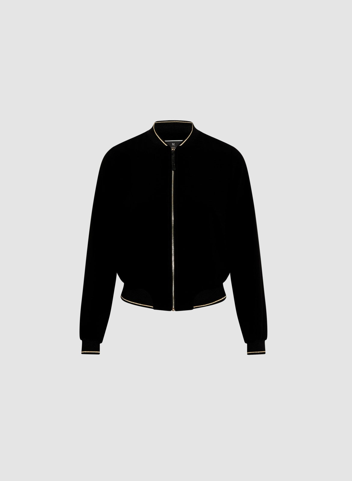 Women Contrast Trim Bomber Jacket Black | Melanie Lyne