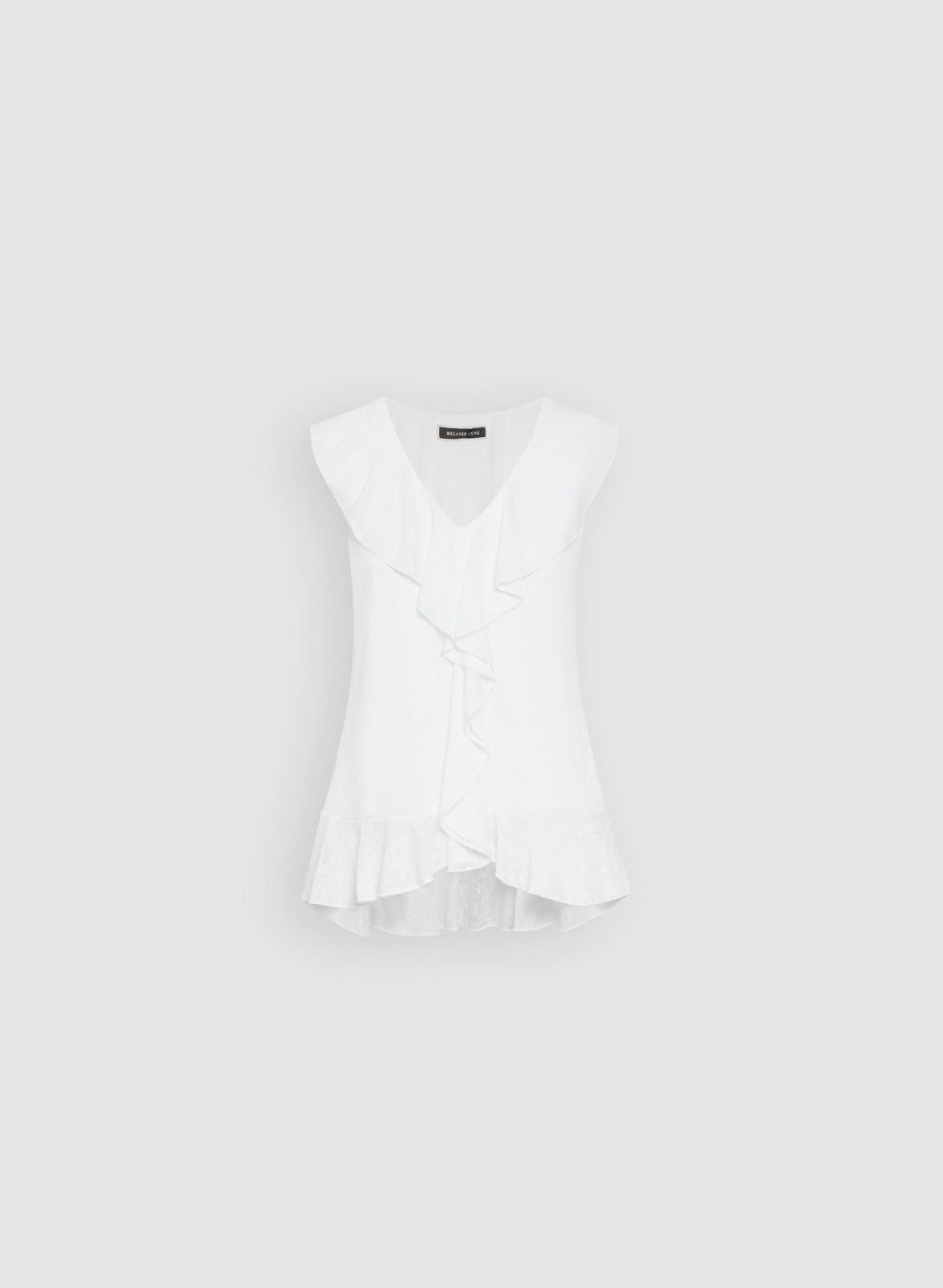 Women Ruffle Detail Top Porcelain | Melanie Lyne
