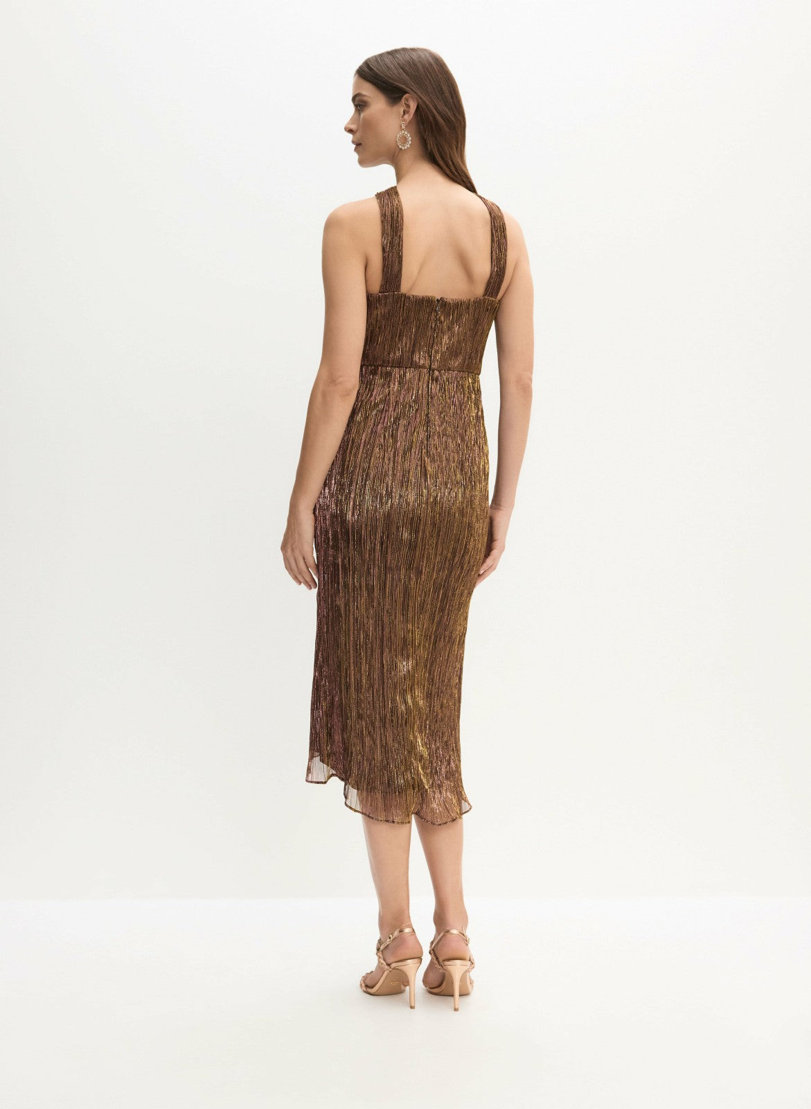 Women Adrianna Papell - Halter Neck Evening Dress Medallion | Melanie Lyne