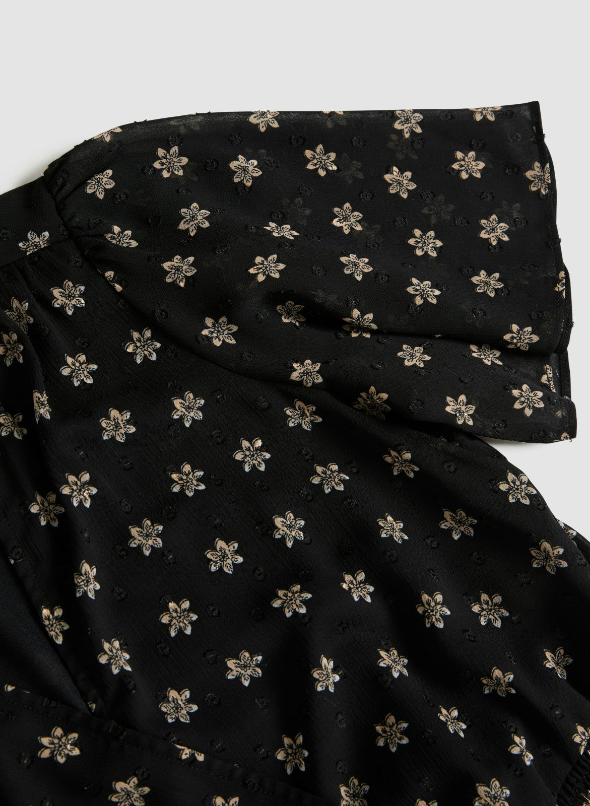 Women Floral Print Wrap-Style Blouse Black Pattern | Melanie Lyne