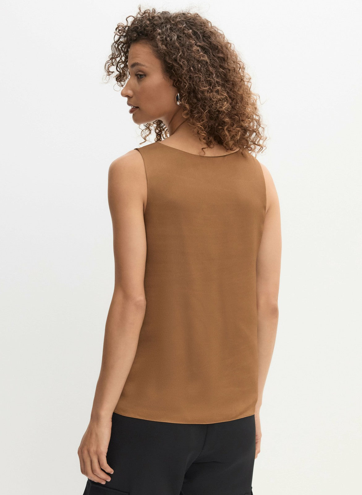 Women Essential V-Neck Satin Tank Top Brandy | Melanie Lyne