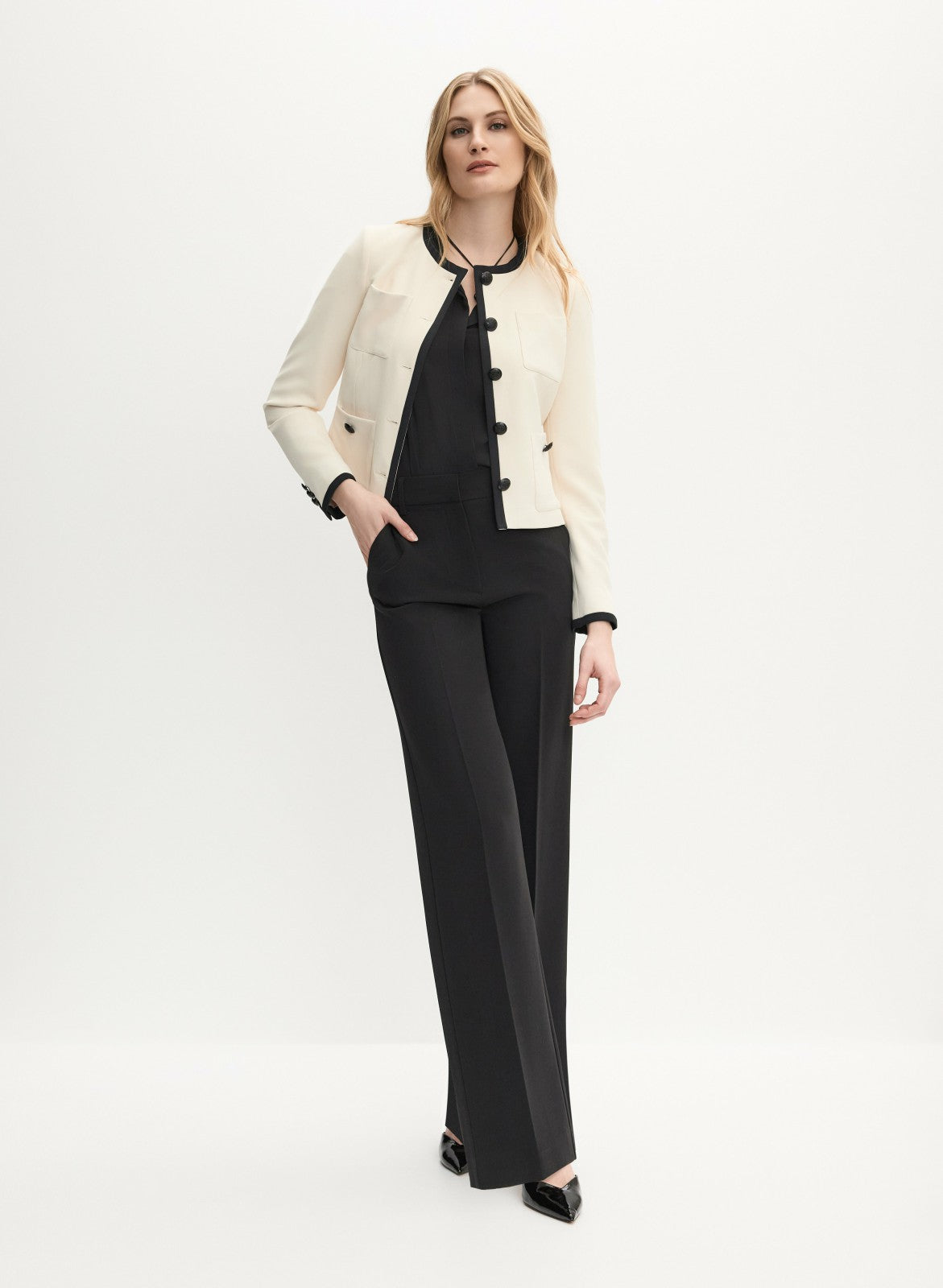 Women Stand Collar Blouse Black | Melanie Lyne