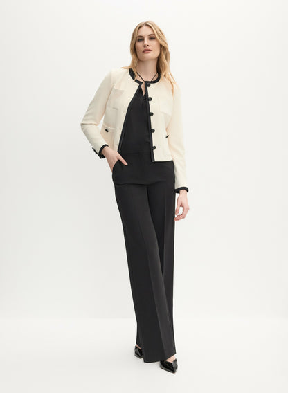 Women Stand Collar Blouse Black | Melanie Lyne