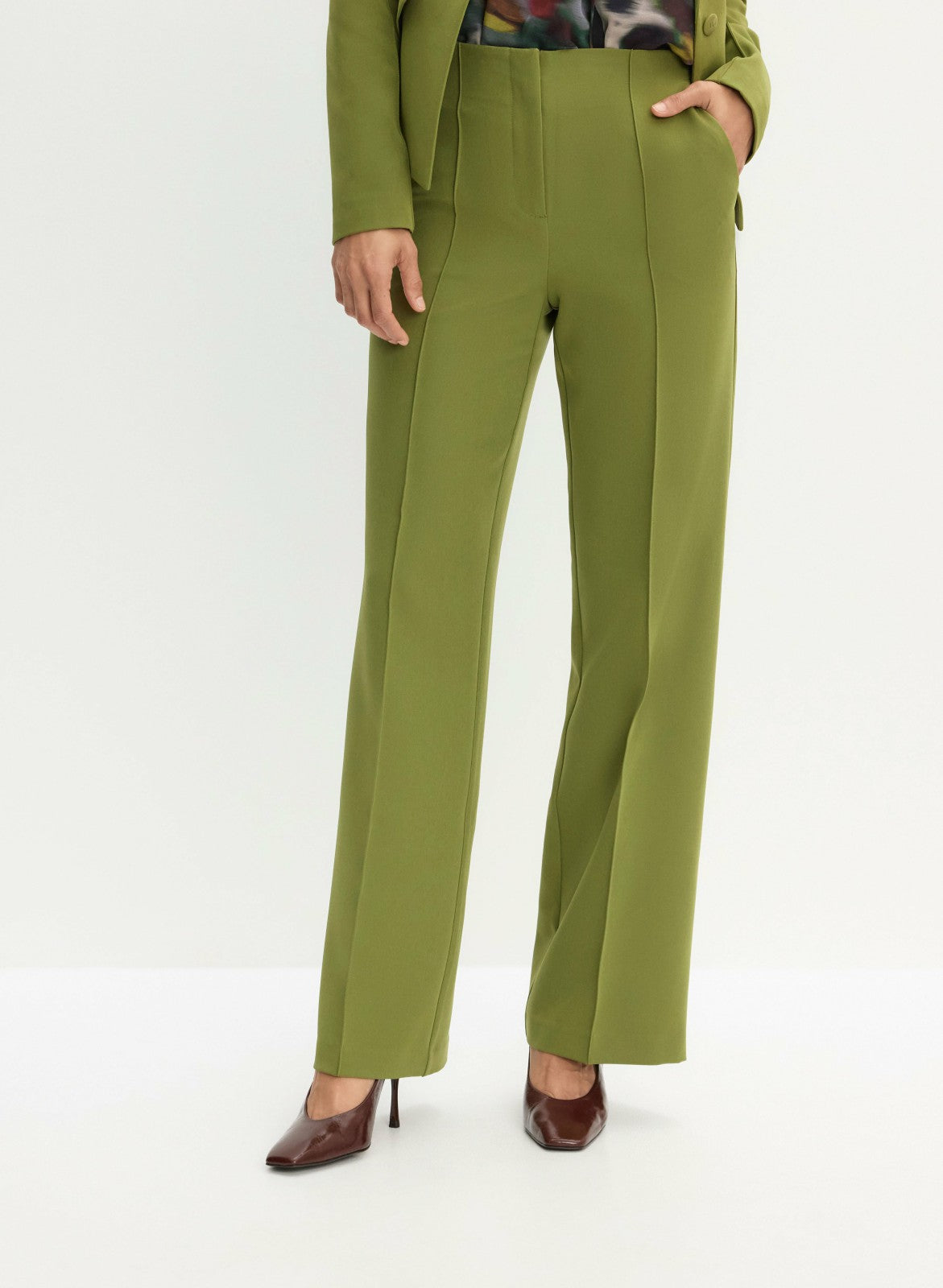 Women Soho Wide Leg Pants Avocado | Melanie Lyne