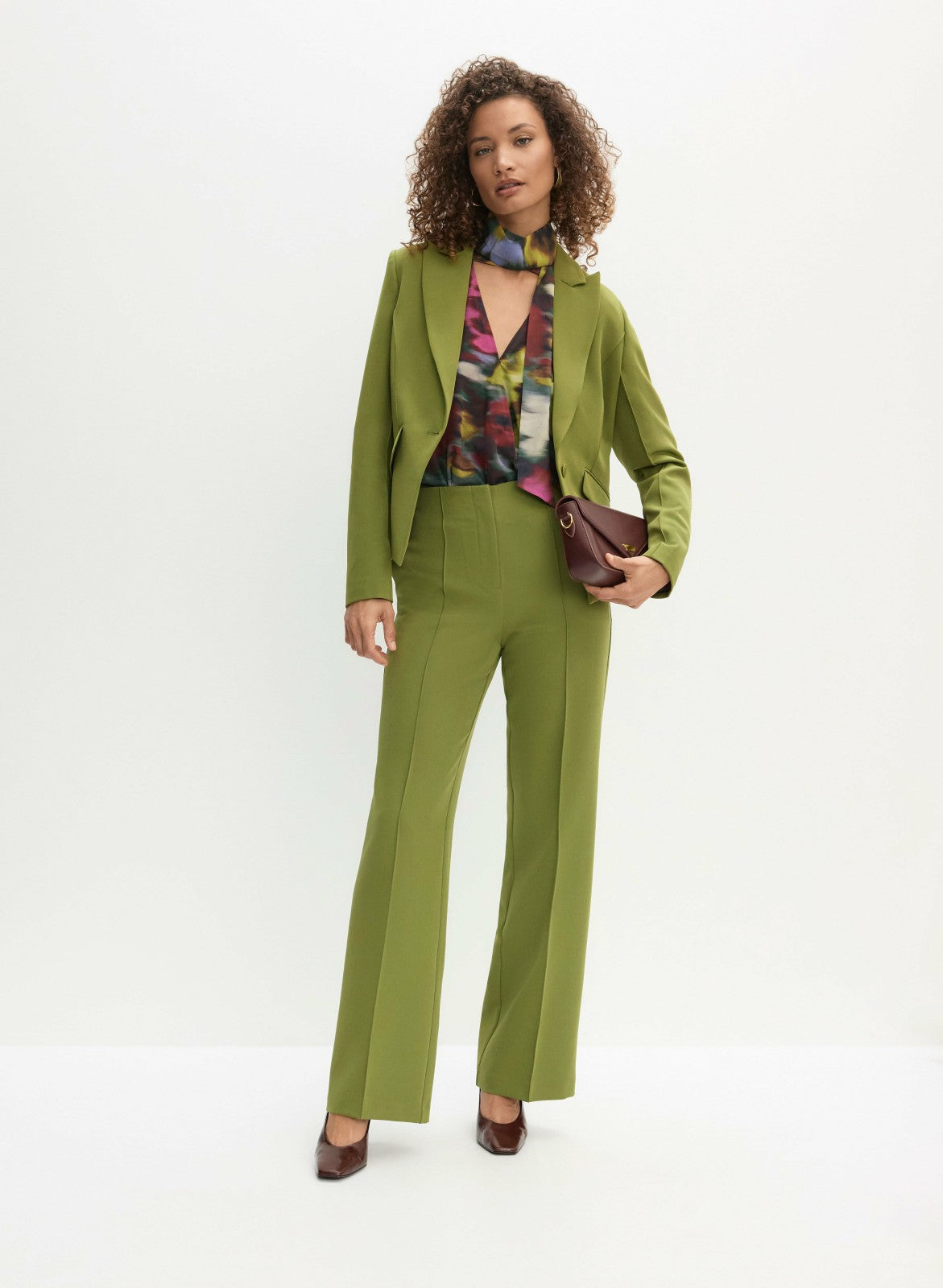 Women Soho Wide Leg Pants Avocado | Melanie Lyne