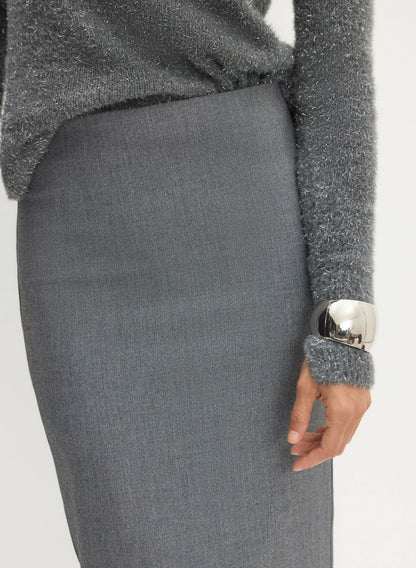 Women Long Pencil Skirt Sky Grey Mix | Melanie Lyne