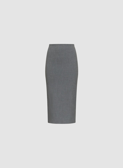 Women Long Pencil Skirt Sky Grey Mix | Melanie Lyne