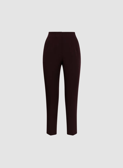 Women Juliette Slim Leg Pants Maroon | Melanie Lyne