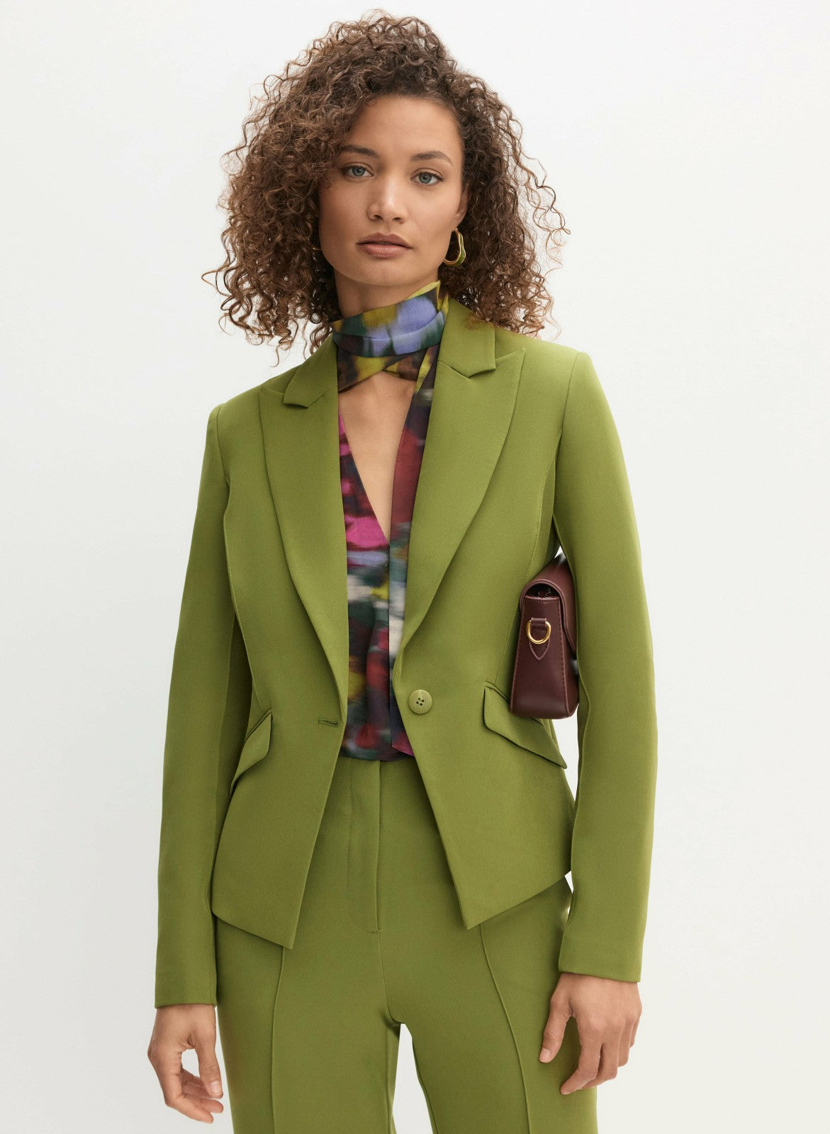 Women Single-Button Blazer Avocado | Melanie Lyne
