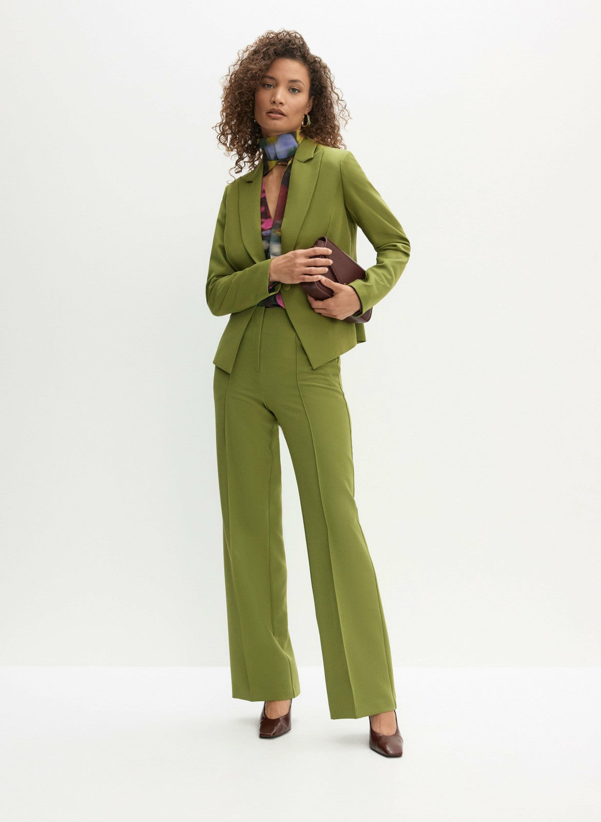 Women Single-Button Blazer Avocado | Melanie Lyne