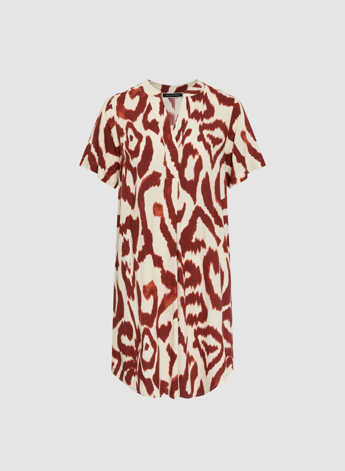 Women Abstract Print Short Dress Tawny | Melanie Lyne