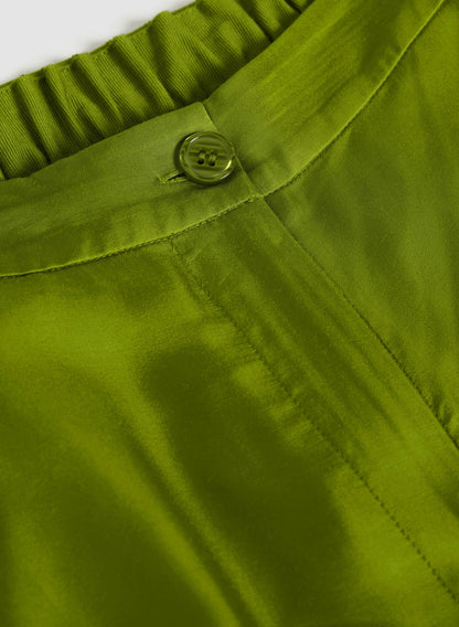 Women Satin Wide Leg Pants Avocado | Melanie Lyne