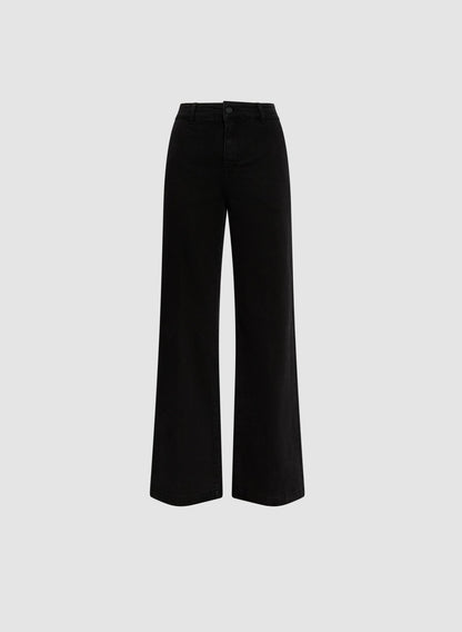 Women Wide Leg Jeans Black | Melanie Lyne