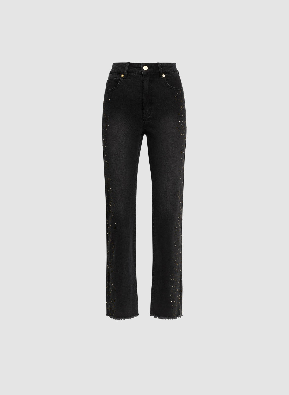 Women Embellished Straight Leg Jeans Black | Melanie Lyne
