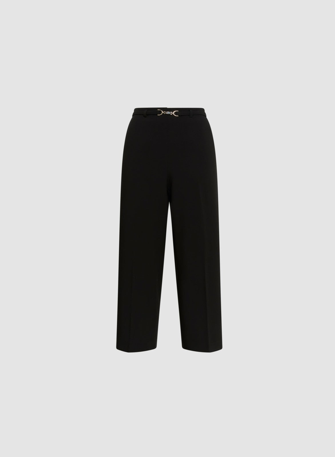 Women Belted Wide Leg Culotte Pants Black | Melanie Lyne