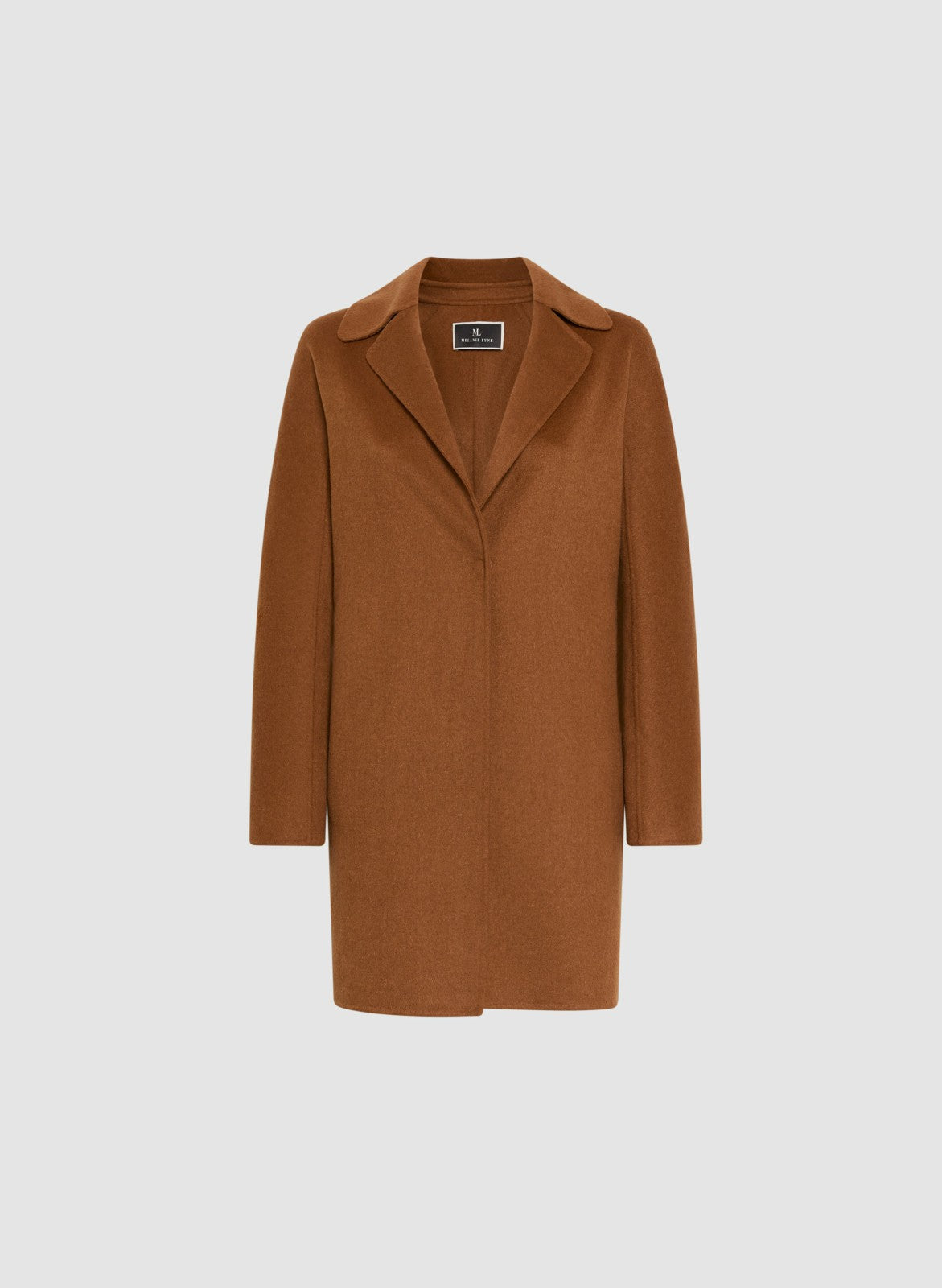 Women Notch Collar Wool-Blend Coat Cognac | Melanie Lyne