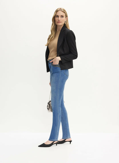 Women Essential Bead Embellished Jeans Dark Blue | Melanie Lyne