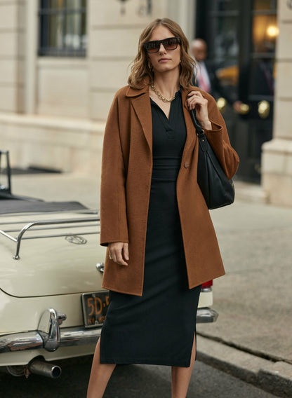 Women Column Shirt Dress Black | Melanie Lyne