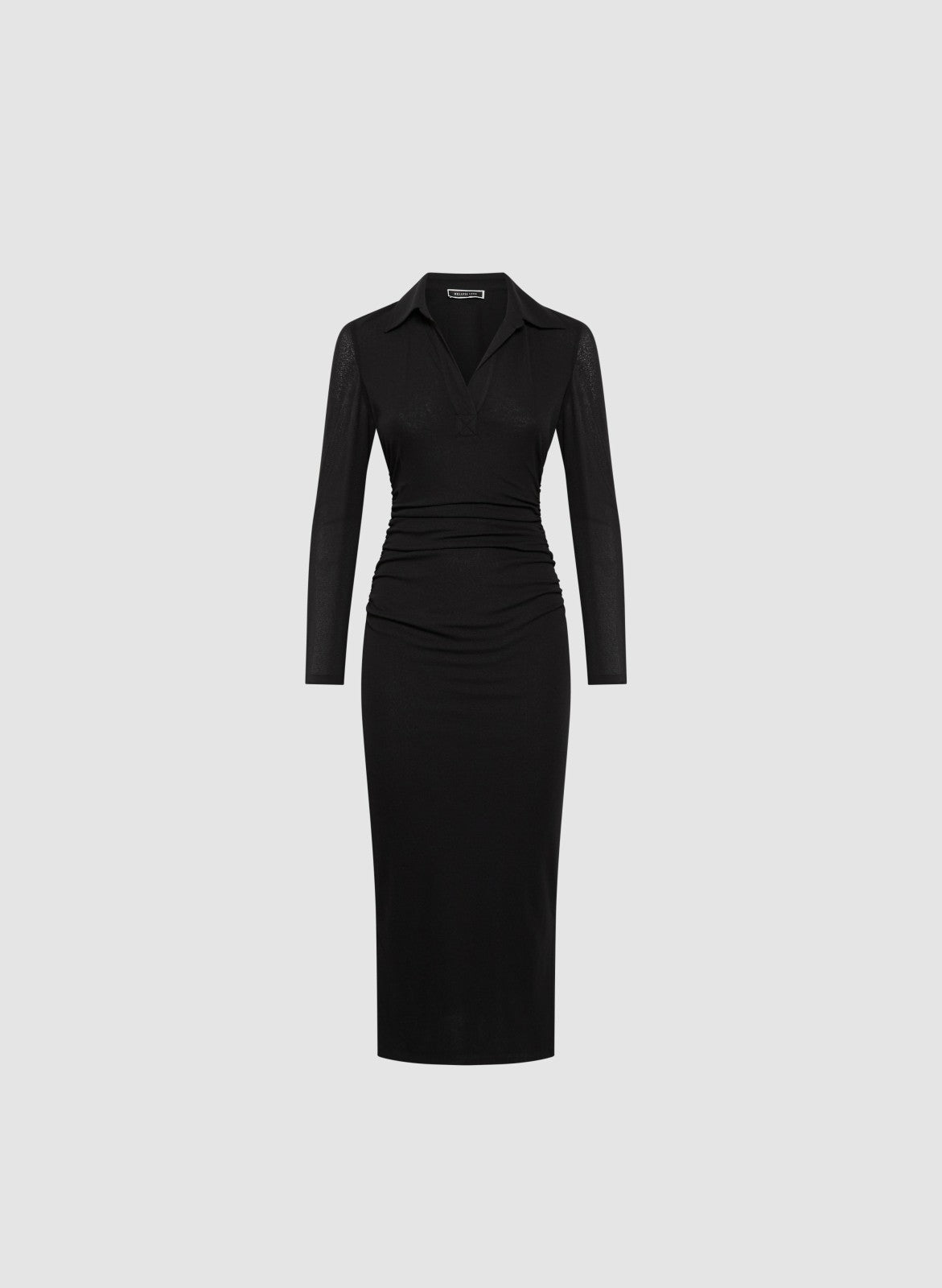 Women Column Shirt Dress Black | Melanie Lyne