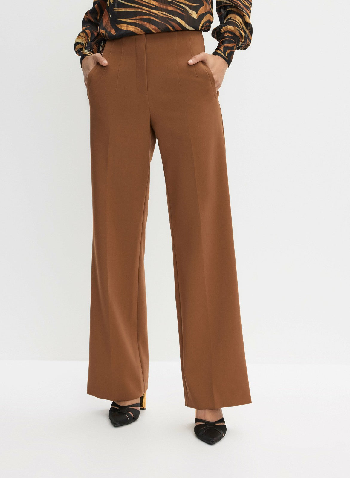 Women Soho Wide Leg Pants Cognac | Melanie Lyne
