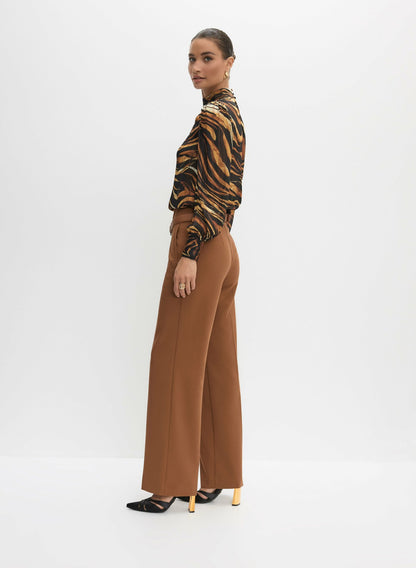 Women Soho Wide Leg Pants Cognac | Melanie Lyne