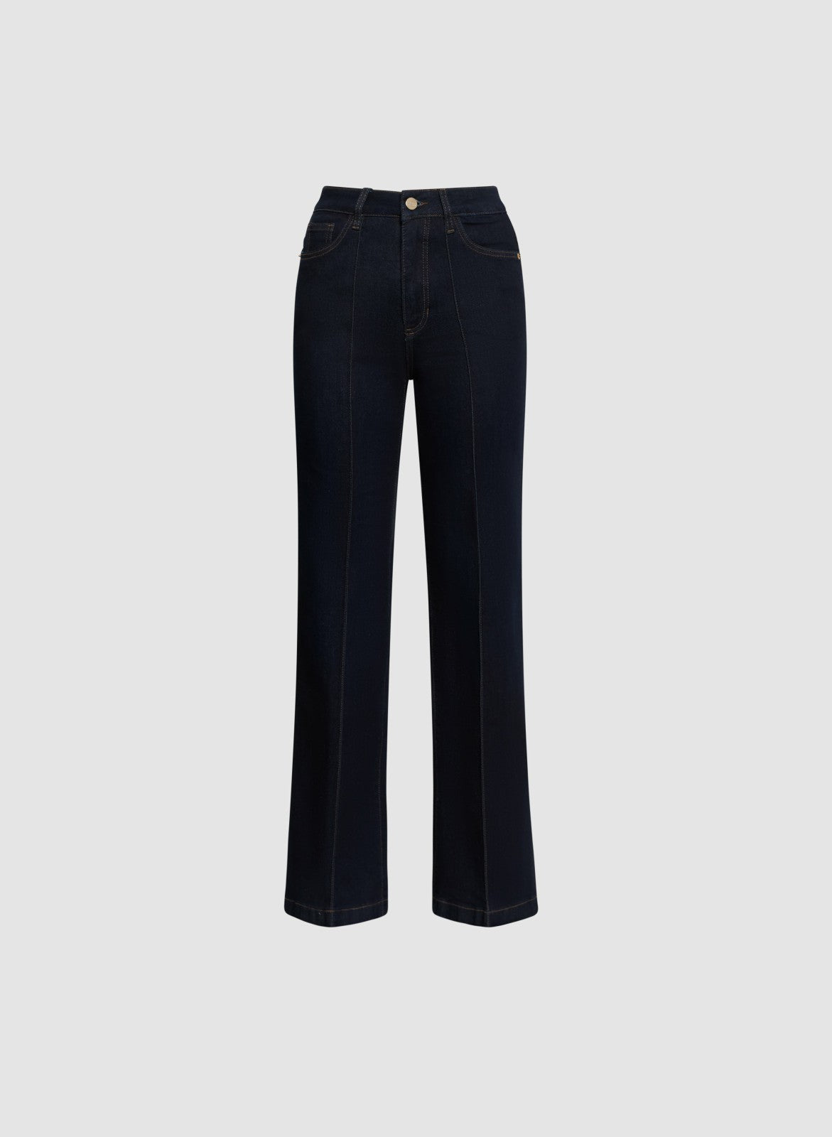 Women Pintuck Detail Trouser Jeans Dark Stone Blue | Melanie Lyne