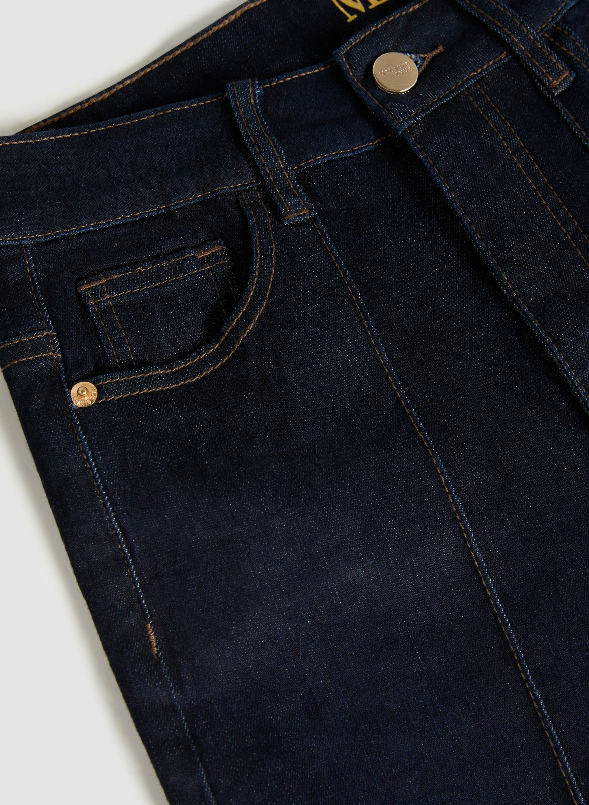 Women Pintuck Detail Trouser Jeans Dark Stone Blue | Melanie Lyne