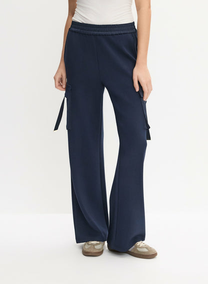 Women Pull-On Cargo Pocket Pants Navy Blue | Melanie Lyne