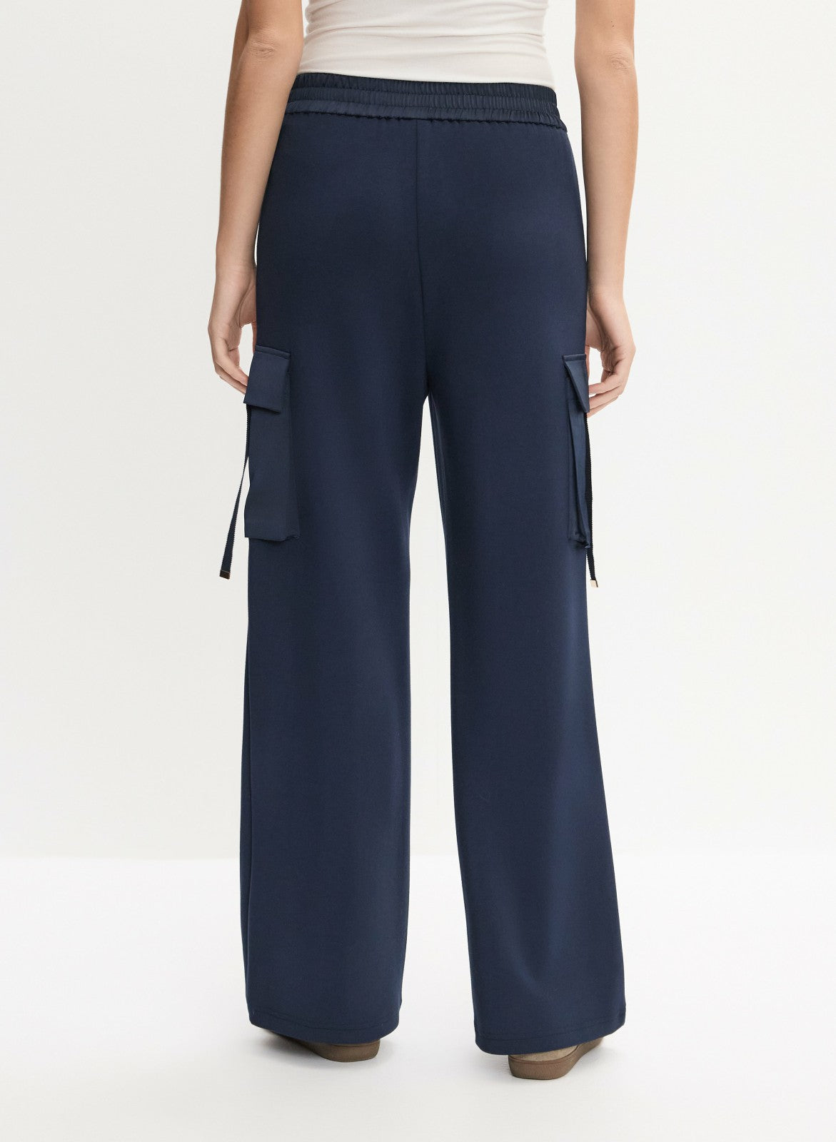 Women Pull-On Cargo Pocket Pants Navy Blue | Melanie Lyne