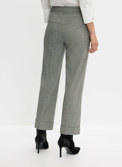 Women Plaid Giselle Cut Pants Black & White | Melanie Lyne