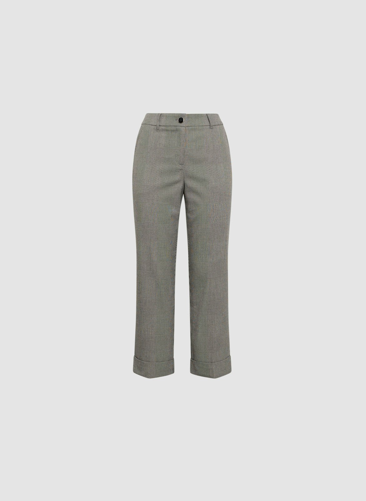 Women Plaid Giselle Cut Pants Black & White | Melanie Lyne