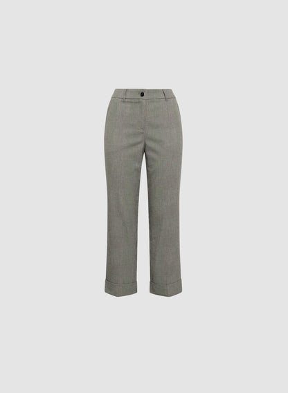 Women Plaid Giselle Cut Pants Black & White | Melanie Lyne