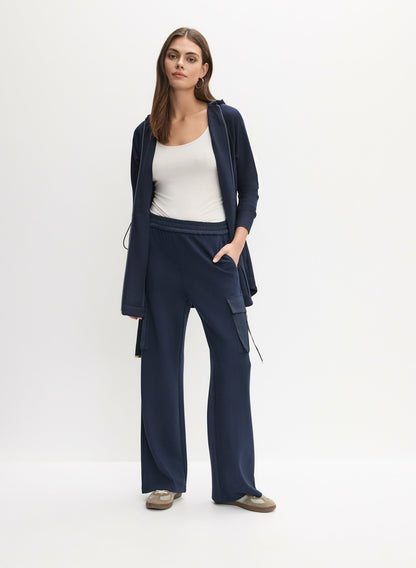 Women Zip-Front Adjustable Jacket Navy Blue | Melanie Lyne