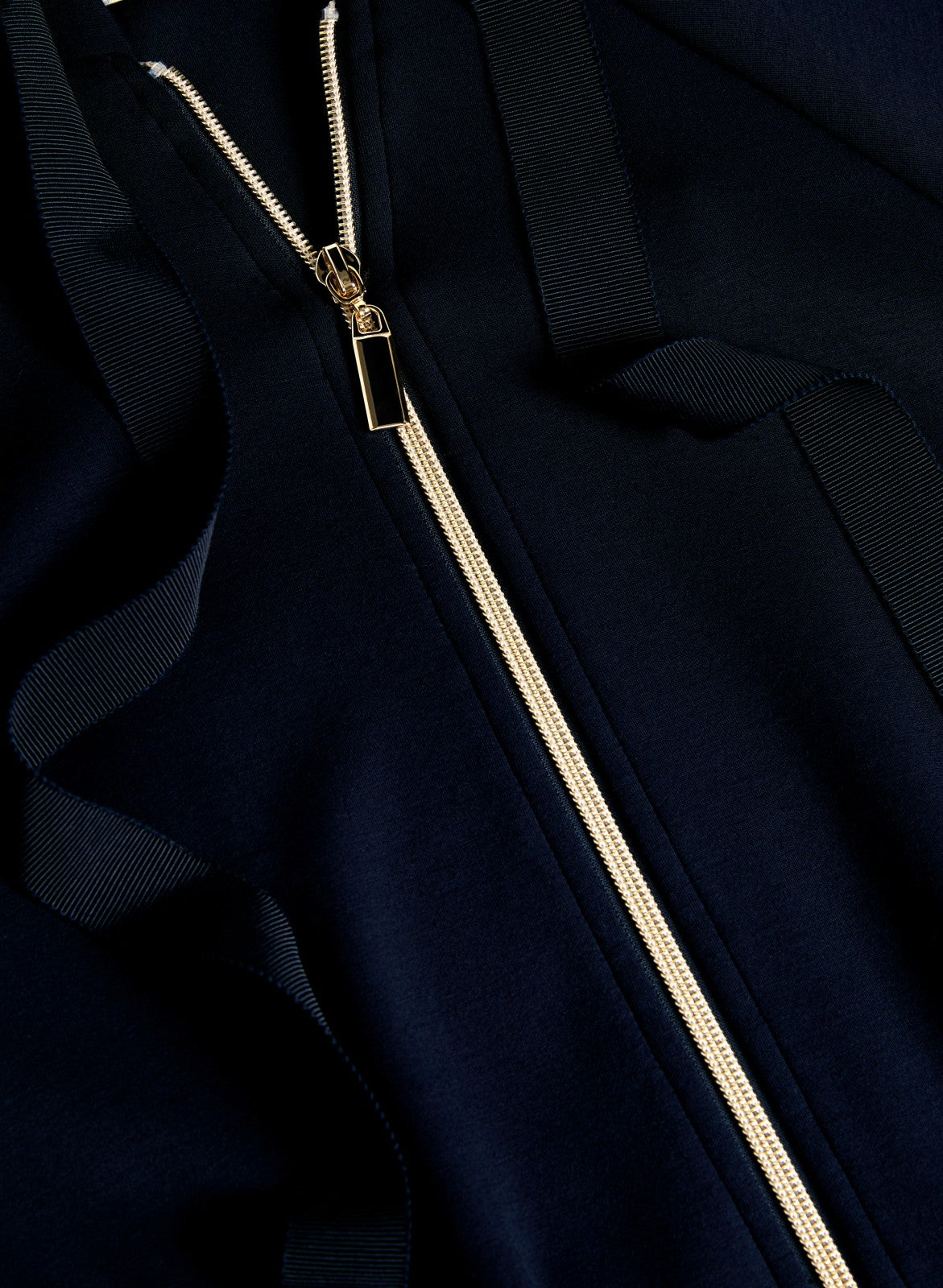 Women Zip-Front Adjustable Jacket Navy Blue | Melanie Lyne