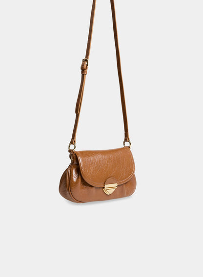 Women Vegan Leather Crossbody Bag Camel | Melanie Lyne