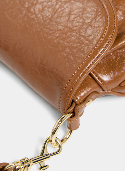 Women Vegan Leather Crossbody Bag Camel | Melanie Lyne